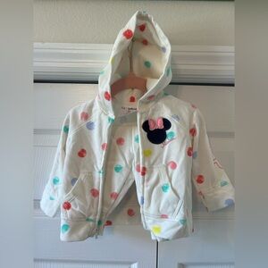 GAP Disney White Multicolor Polka Dots & Minnie Hoodie Sweatsuit